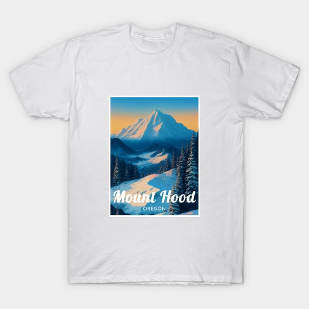 Mount Hood Oregon United States Ski T-Shirt by UbunTo